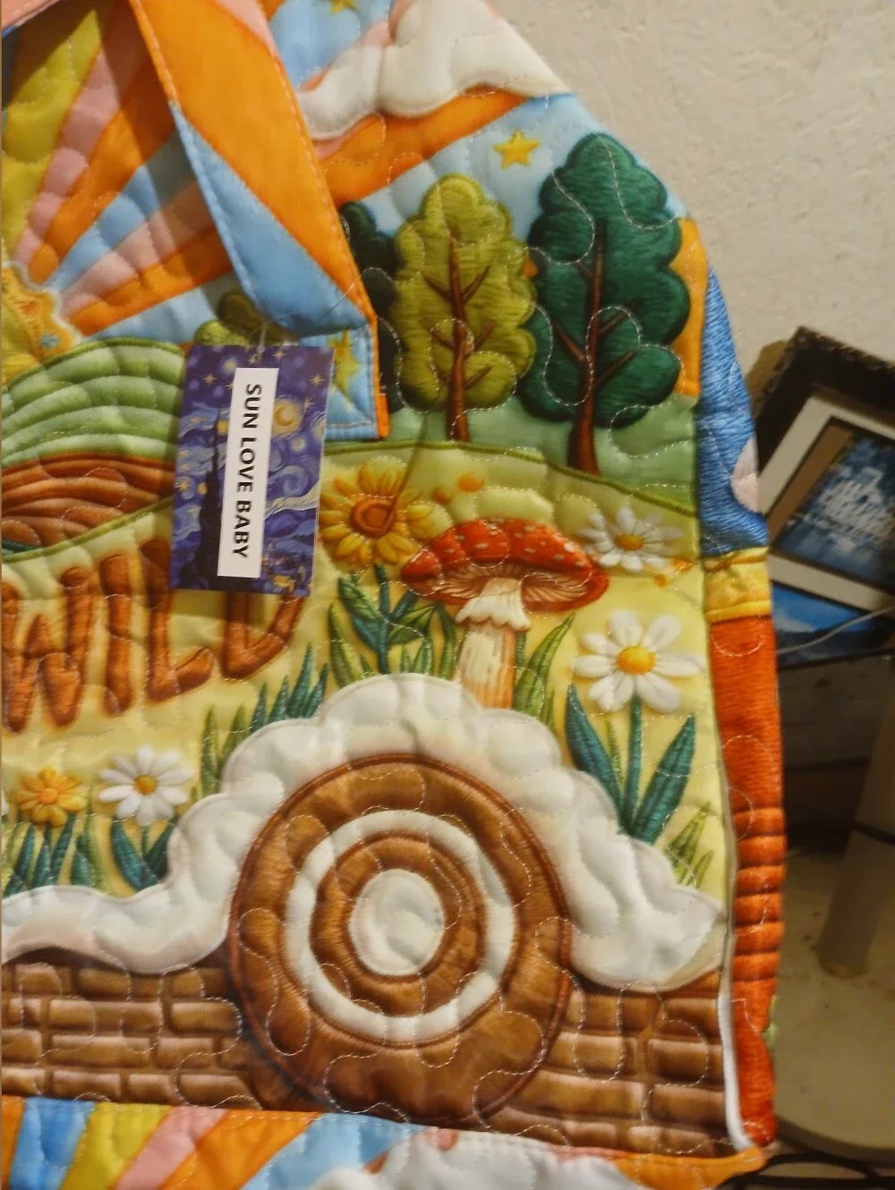Stay Wild Quilted Tote Bag - Multicolor